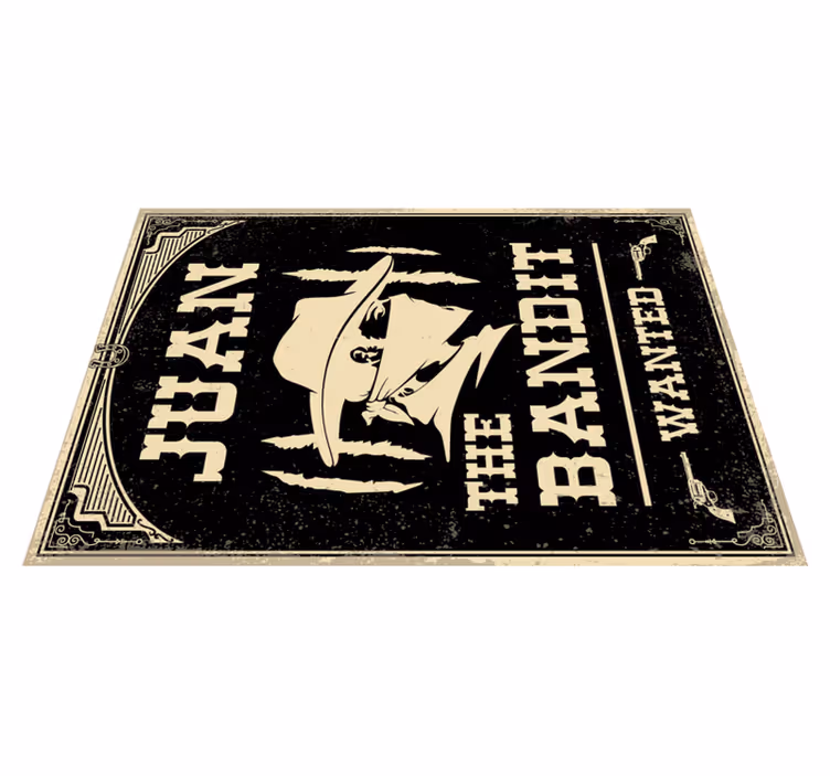 Covor de vinil cu nome tema banditului occidental - TenStickers
