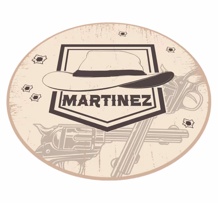Covor de vinil cu nome western personalizabil - TenStickers