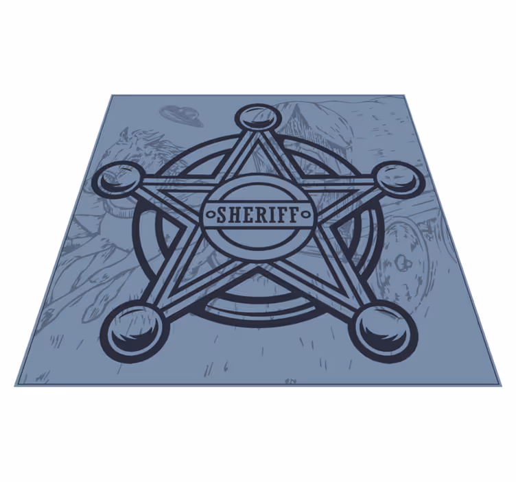Covor de vinil jocuri emblema insigna șerifului - TenStickers