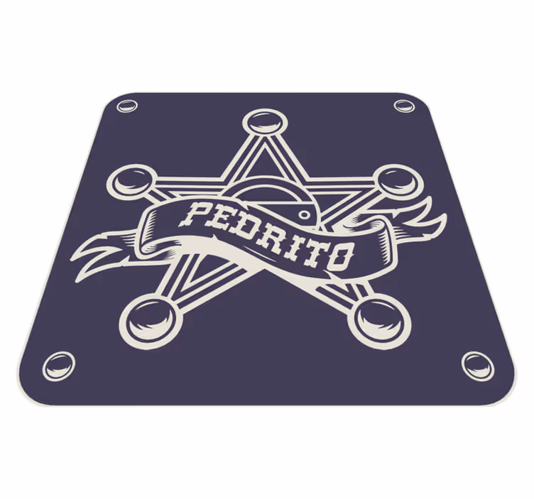 Covor de vinil cu nome emblema personalizata - TenStickers