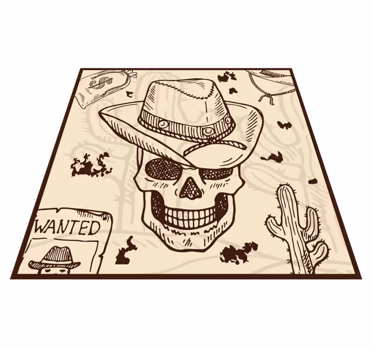 Covor de vinil adolescenți ilustrație cu temă western - TenStickers