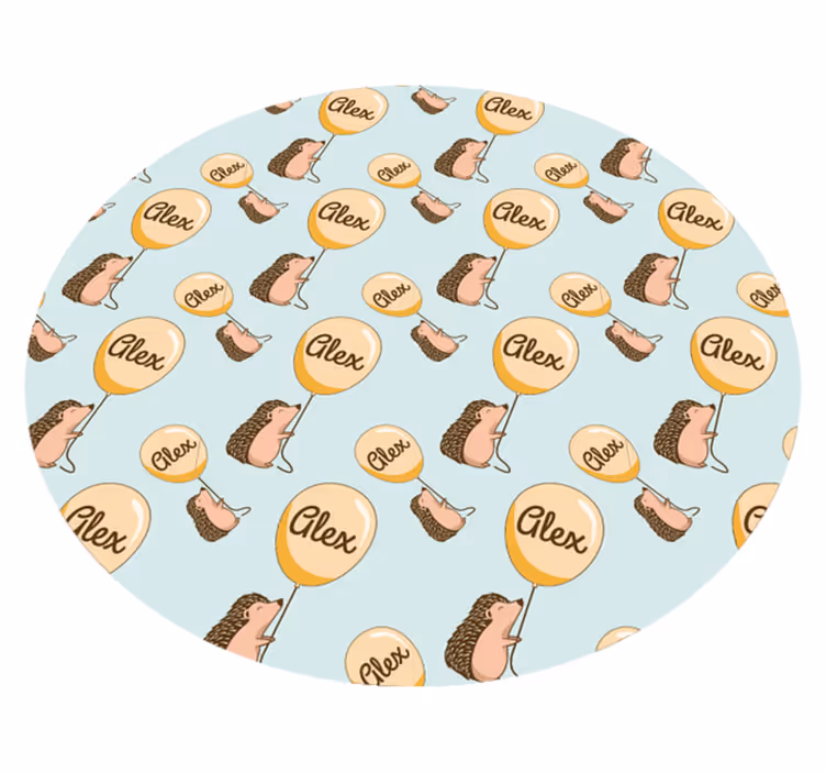 Covor de vinil cu nome arici personalizat - TenStickers