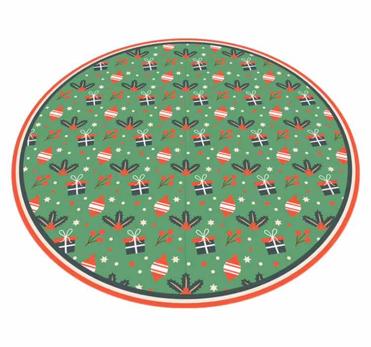 Covor vinil Crăciun rotundă festivă - TenStickers