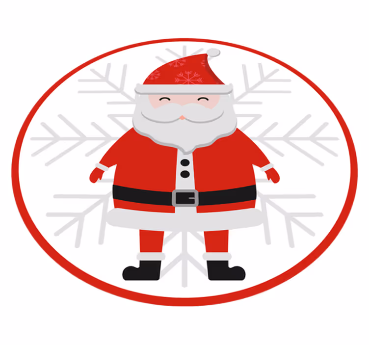 Covor de mos craciun si hohoho dormitor vinil - TenStickers