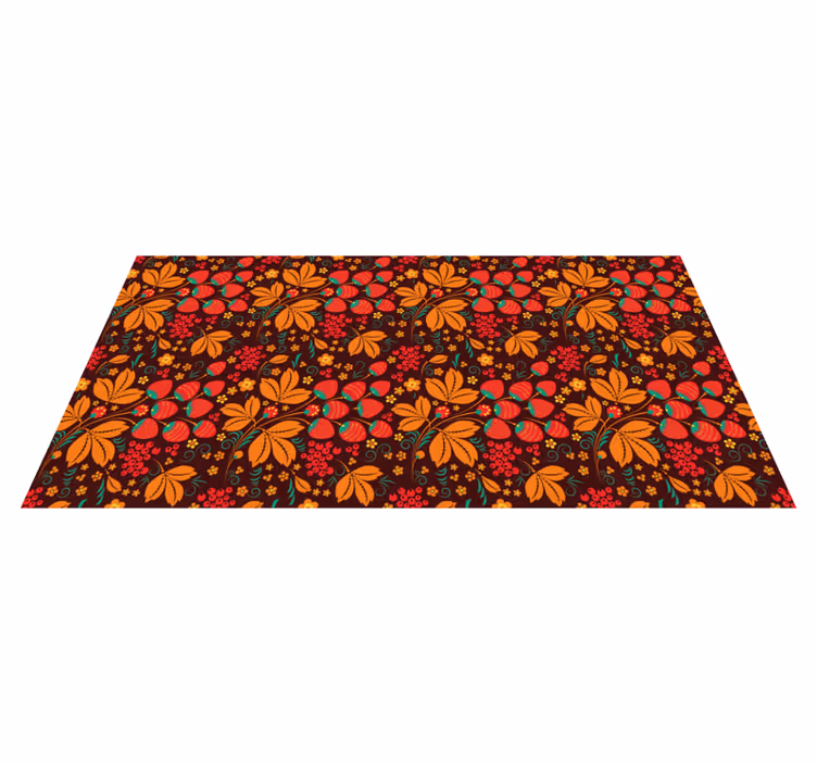 Covor floral cu model folcloric rusesc - TenStickers