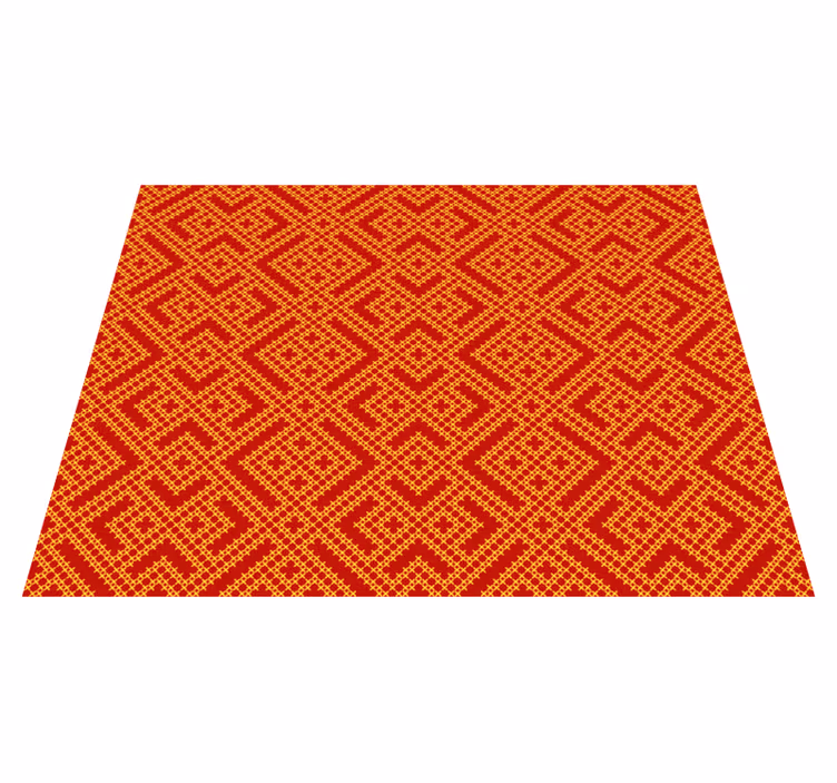 Covor vinil efect de țiglă compoziție geometrică complexă - TenStickers