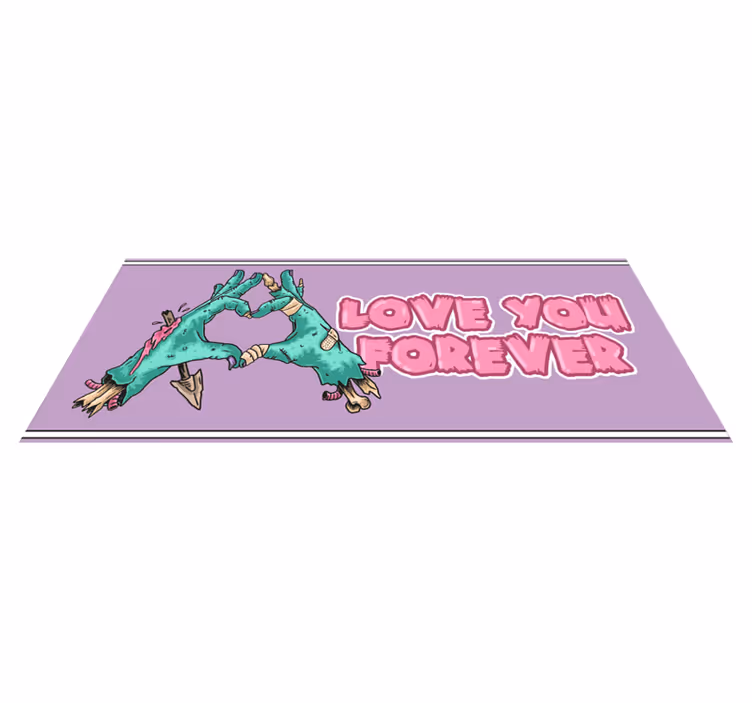 Covor vinil animal scenă afectuoasă a dinozaurilor - TenStickers