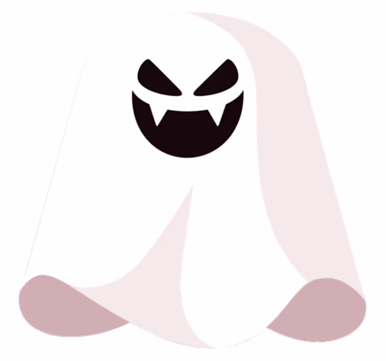 Covor de vinil Halloween fantomă monocromă - TenStickers
