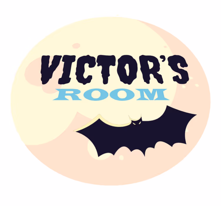 Covor de vinil cu nome emblemă de lilieci personalizată - TenStickers