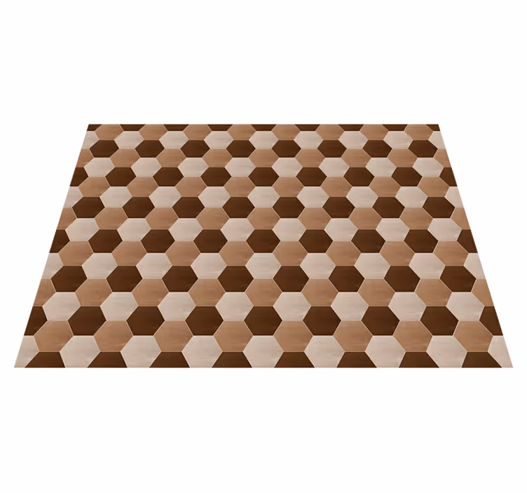 Covor de vinil cu textură hexagonală din lemn - TenStickers