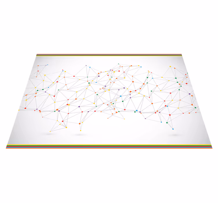 Covor de vinil geometric conexiuni geometrice - TenStickers