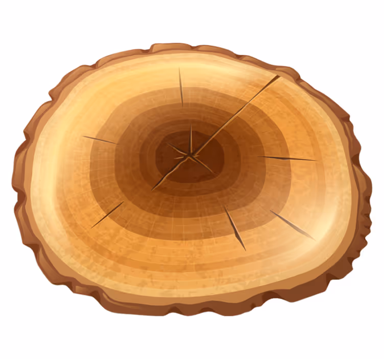 Covor rotund din lemn de copac din vinil - TenStickers