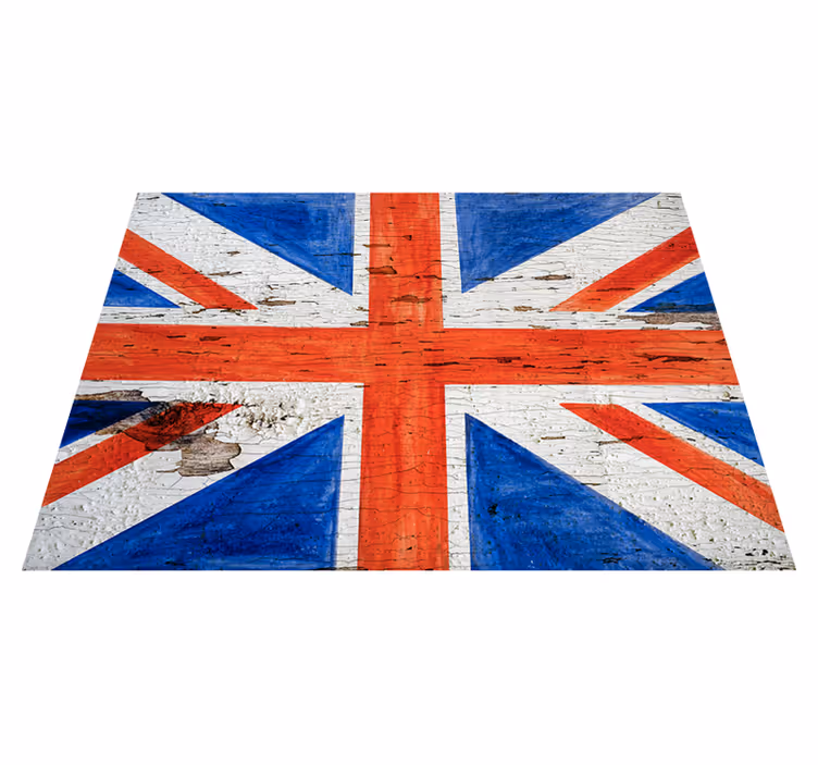 Covor de vinil harta lumii union jack în dificultate - TenStickers