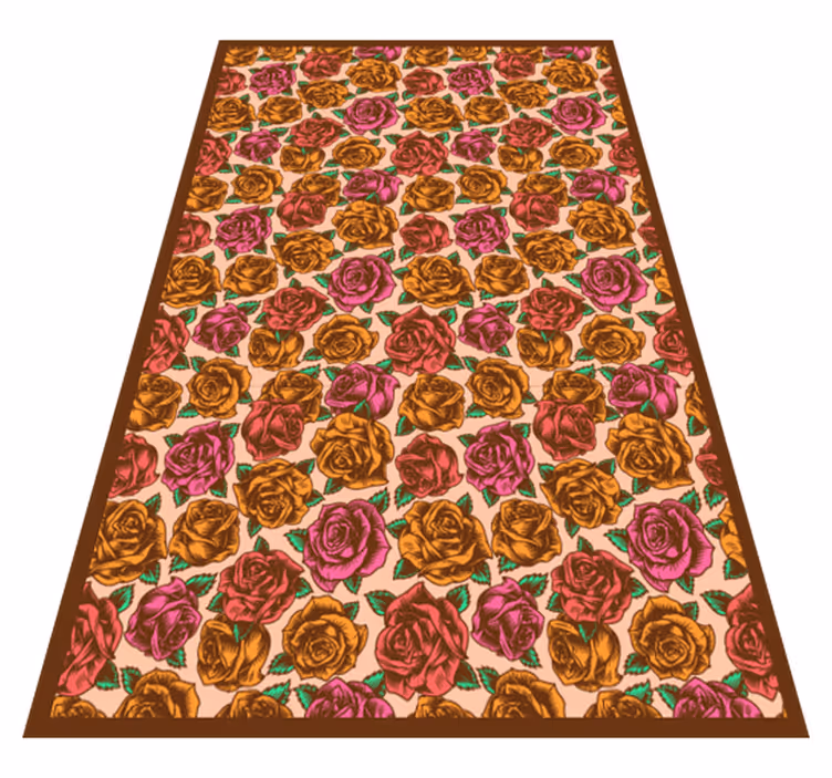 Covor colorat din vinil floral - TenStickers
