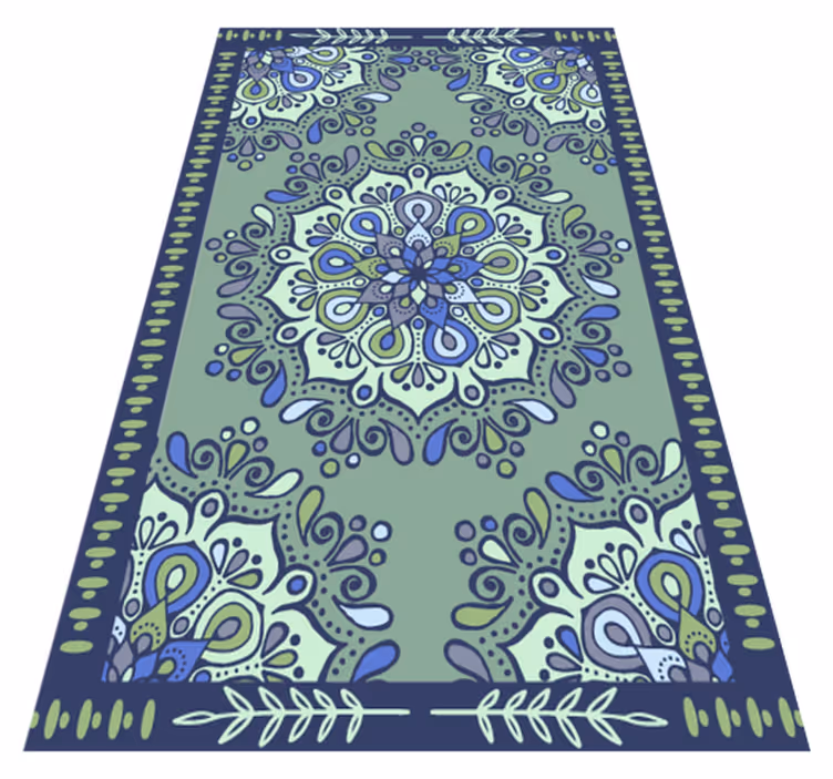 Covor de vinil verde mandala estompat - TenStickers
