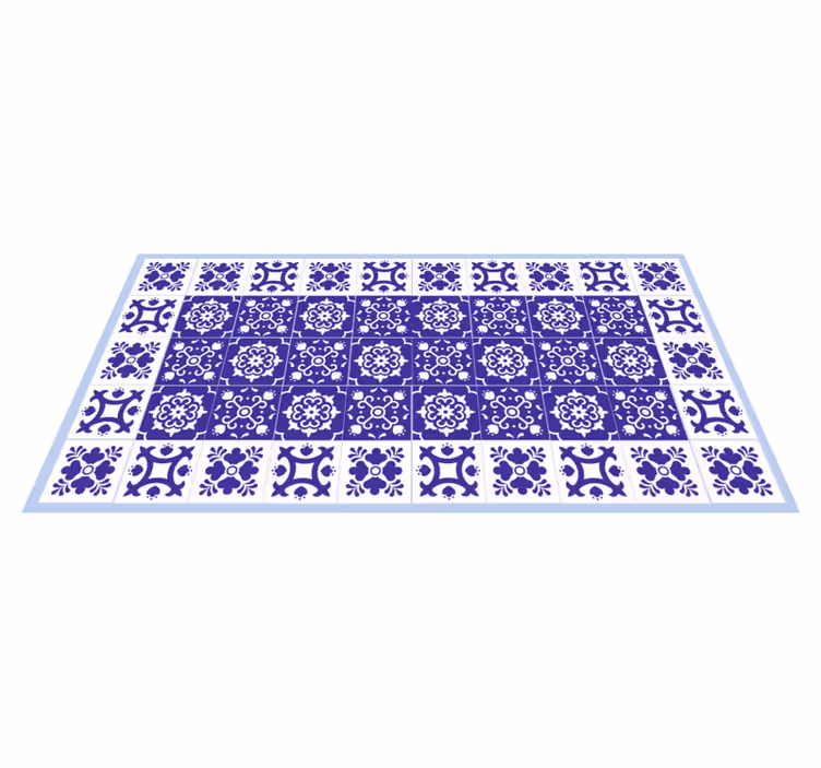 Covor minunat din dale albe și albastre - TenStickers