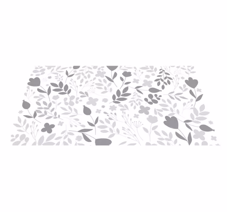 Covor vinil flori și plante silueta florală - TenStickers