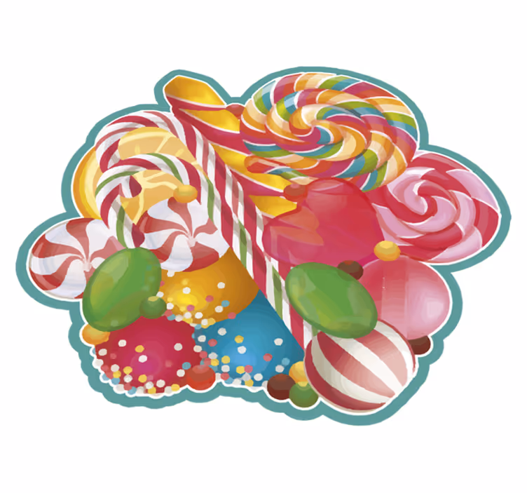 Covor vinil evenimente deliciu de bomboane - TenStickers