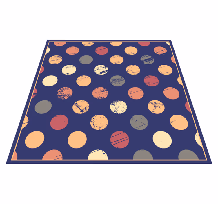 Covor de vinil geometric model punctat abstract - TenStickers