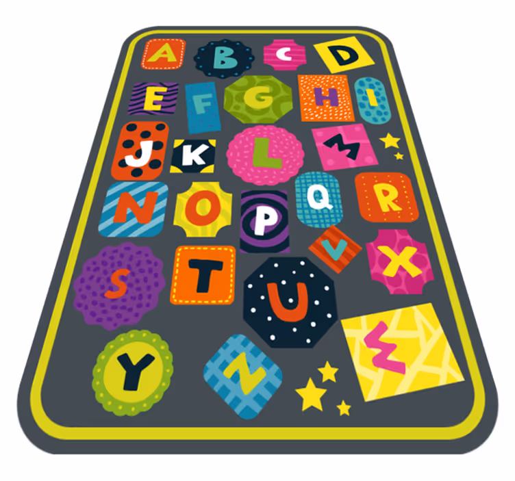 Covor alfabet colorat alfabet vinil pentru copii - TenStickers