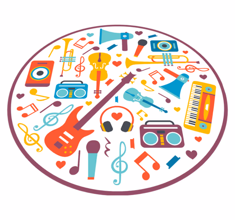 Alții covor de vinil cerc muzical de joacă - TenStickers