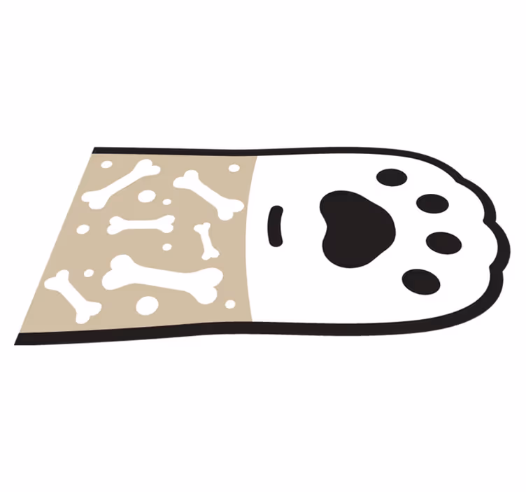 Covor de labe de câine și covor pentru animale de os - TenStickers