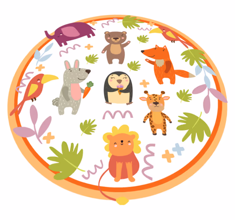 Covor de animale de companie drăguț zoo animale - TenStickers