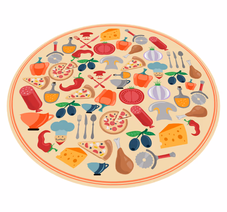 Covor de vinil pentru bucătărie motive culinare - TenStickers