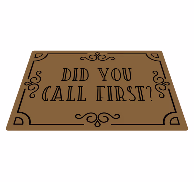 Ai sunat primul? Covor personalizat - TenStickers
