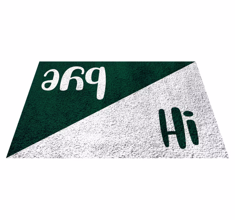 Salut și pa, covor personalizat din vinil - TenStickers