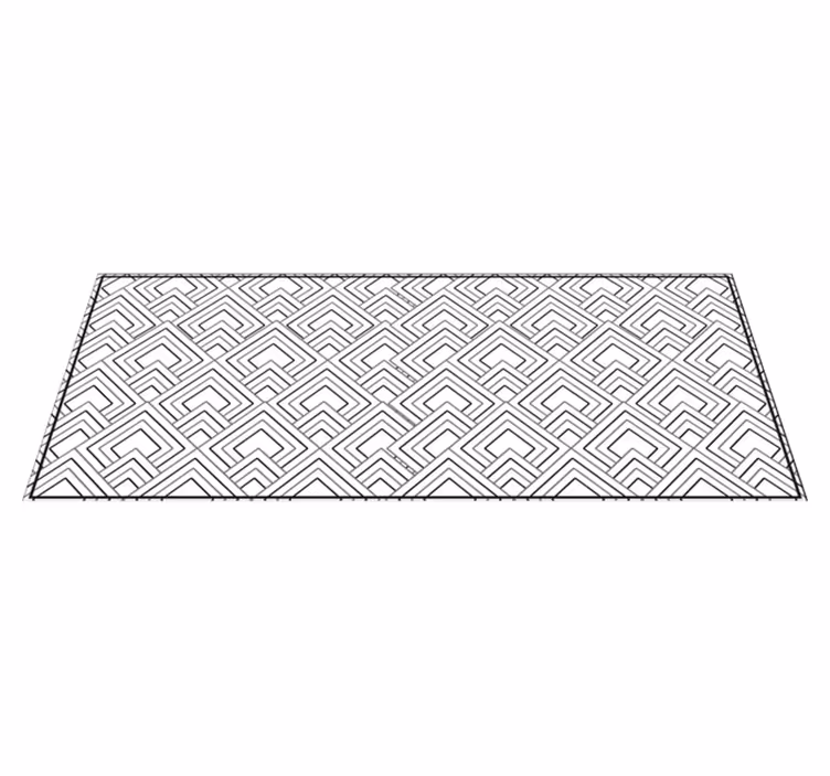 Covor de vinil geometric model geometric de labirint - TenStickers