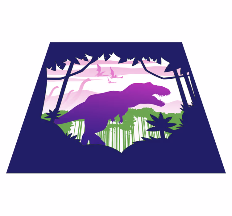 Alții covor de vinil silueta dinozaur - TenStickers
