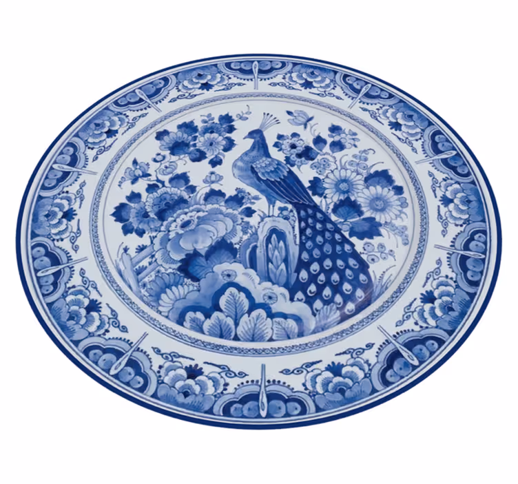 Covor delftware cu țiglă de păun - TenStickers