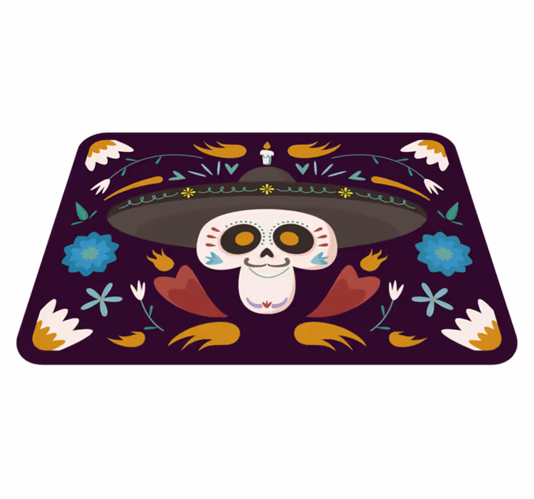 Covor vinil evenimente imagini de craniu festiv - TenStickers