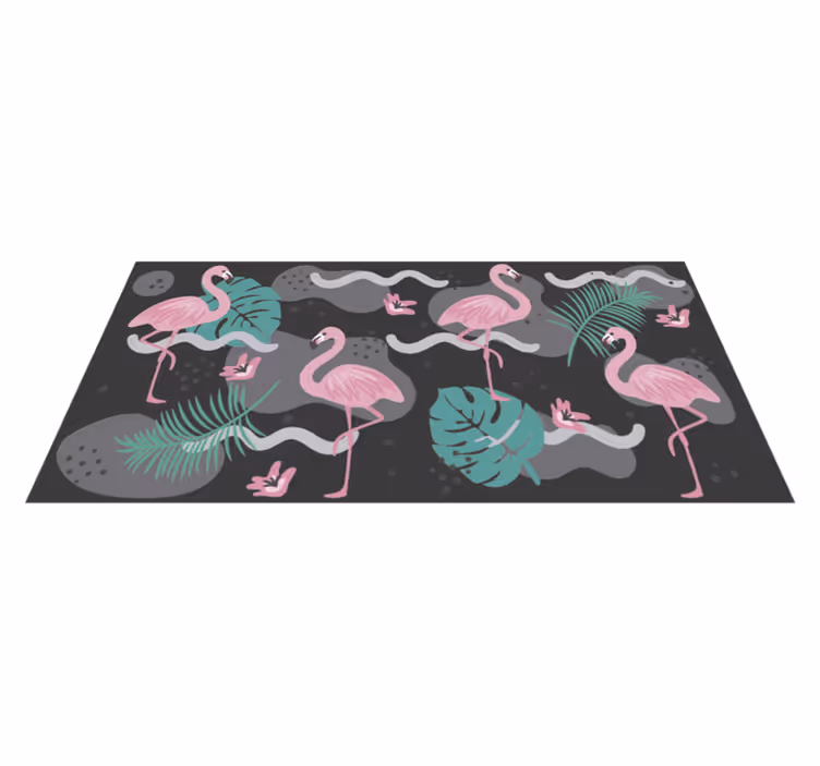 Covor vinil animal model flamingo tropical - TenStickers