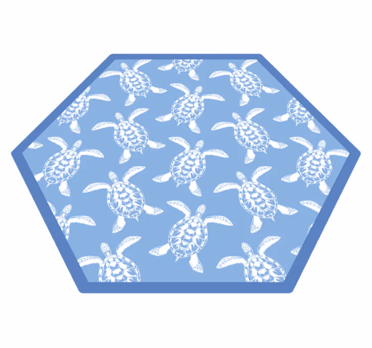 Covor de vinil pentru baie model de broasca testoasa - TenStickers