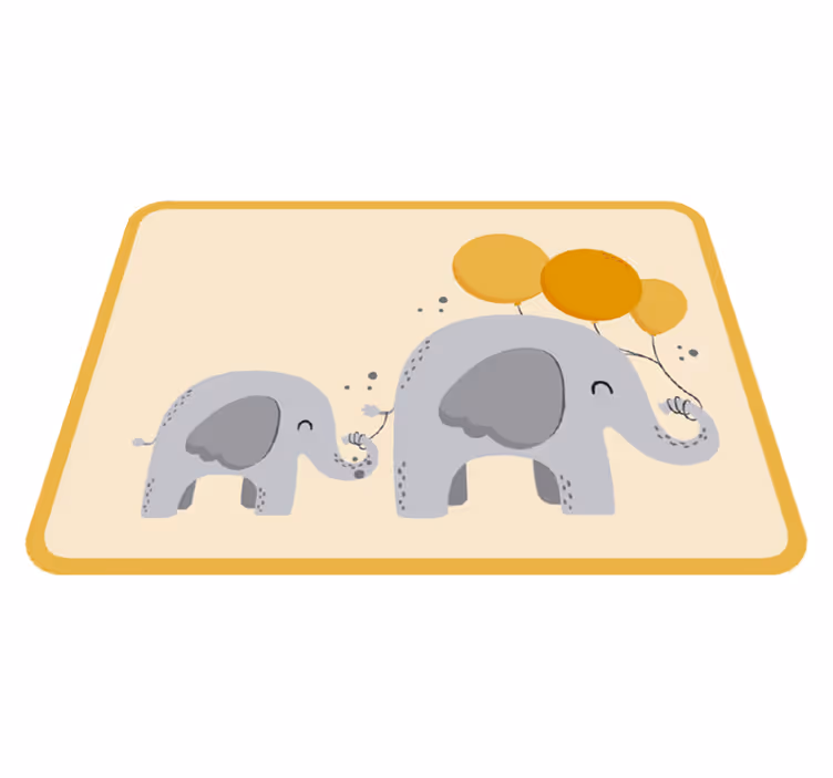 Covor de vinil pentru copii doi elefanți - TenStickers