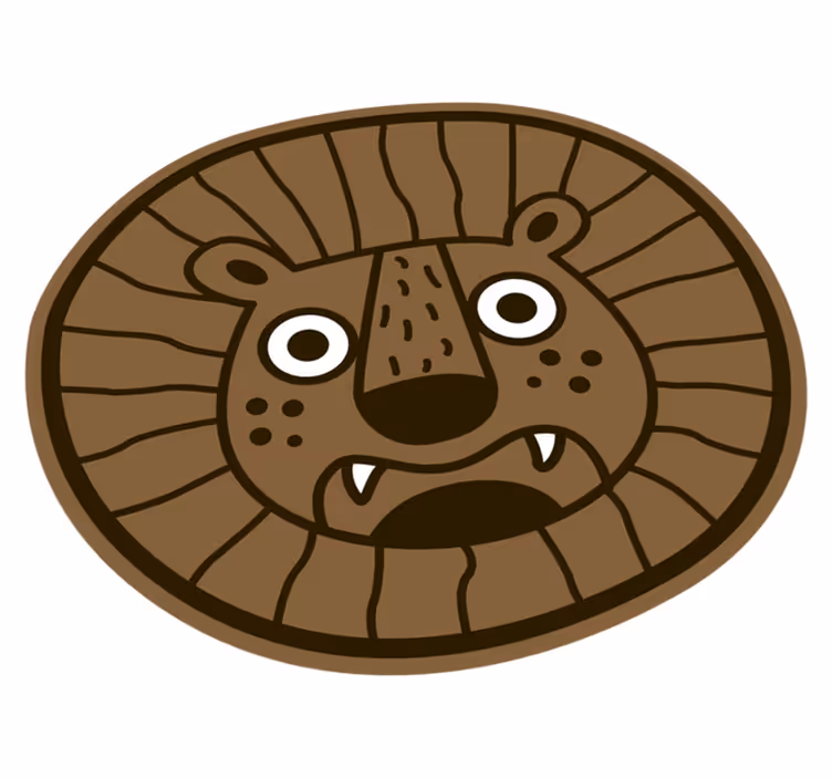 Covor de vinil leu pentru copii covor pentru animale - TenStickers