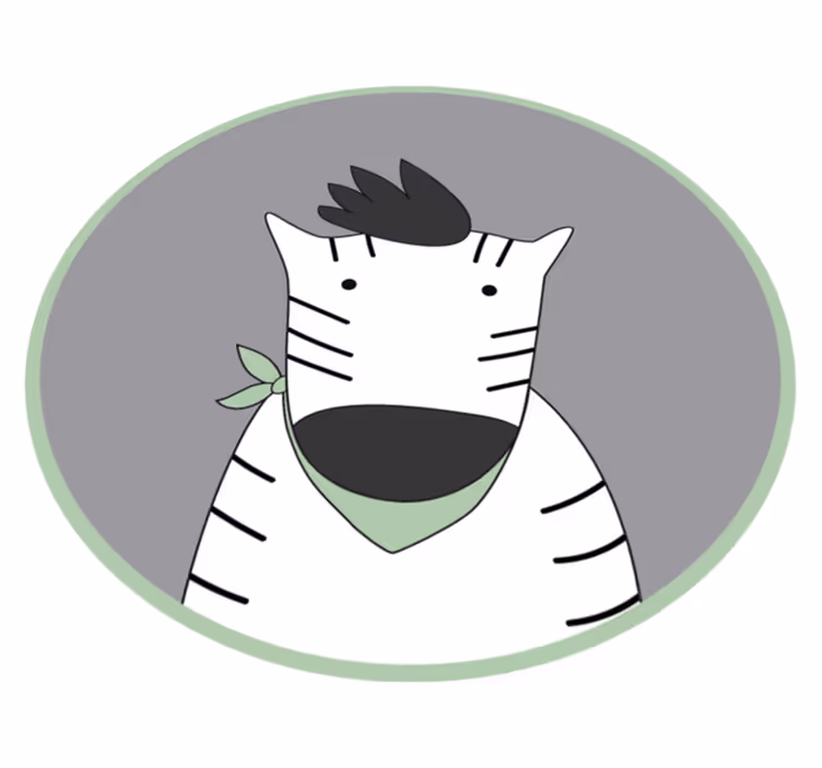 Covor de vinil pentru copii zebră veselă - TenStickers