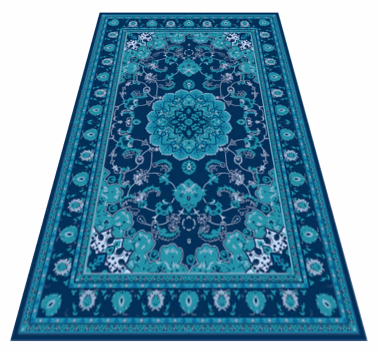 Covor vinil mandala eleganță mandala teal - TenStickers