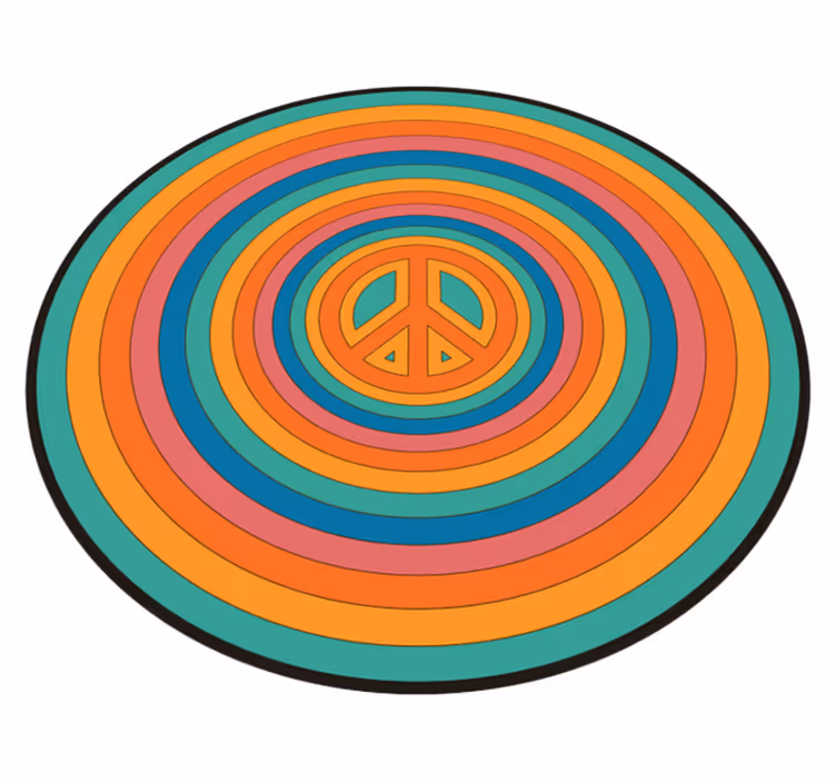 Covor circular simbol pace - TenStickers