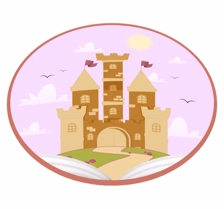 Covor de vinil pentru copii castel de basm - TenStickers