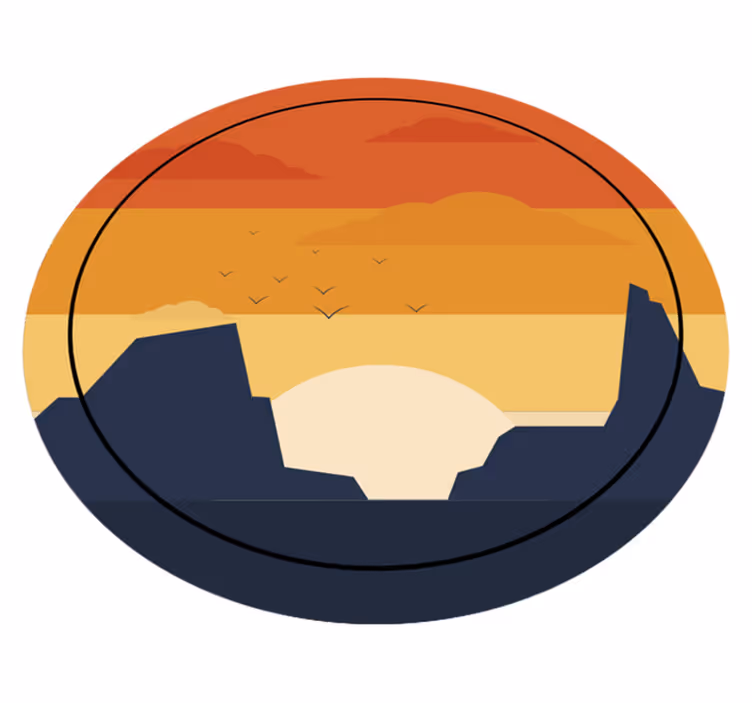 Covor vinil cu aspect de natura vârful crepuscular - TenStickers