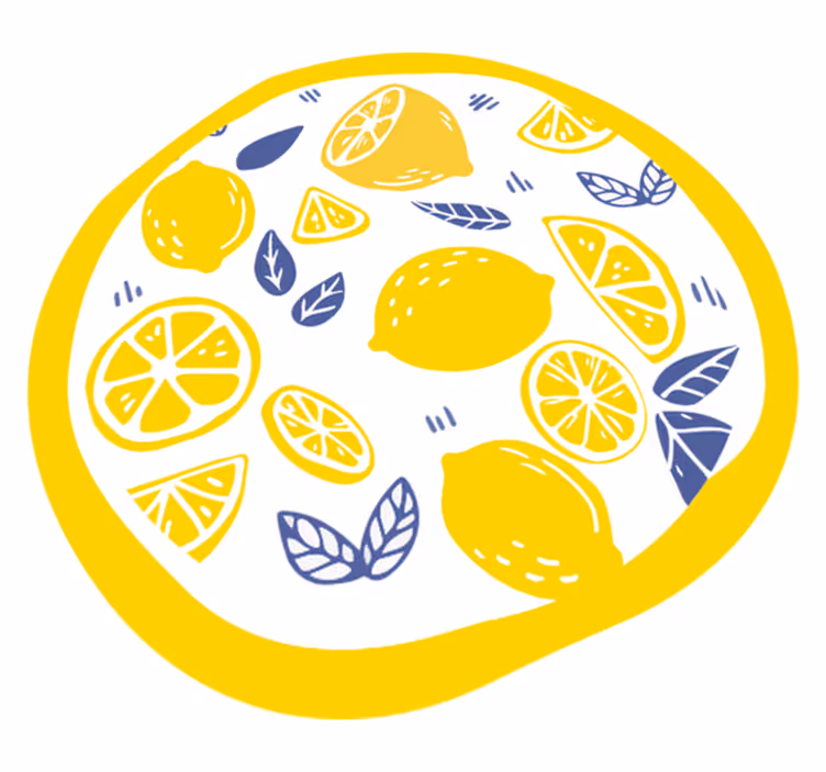 Gresie de bucătărie lămâi - TenStickers