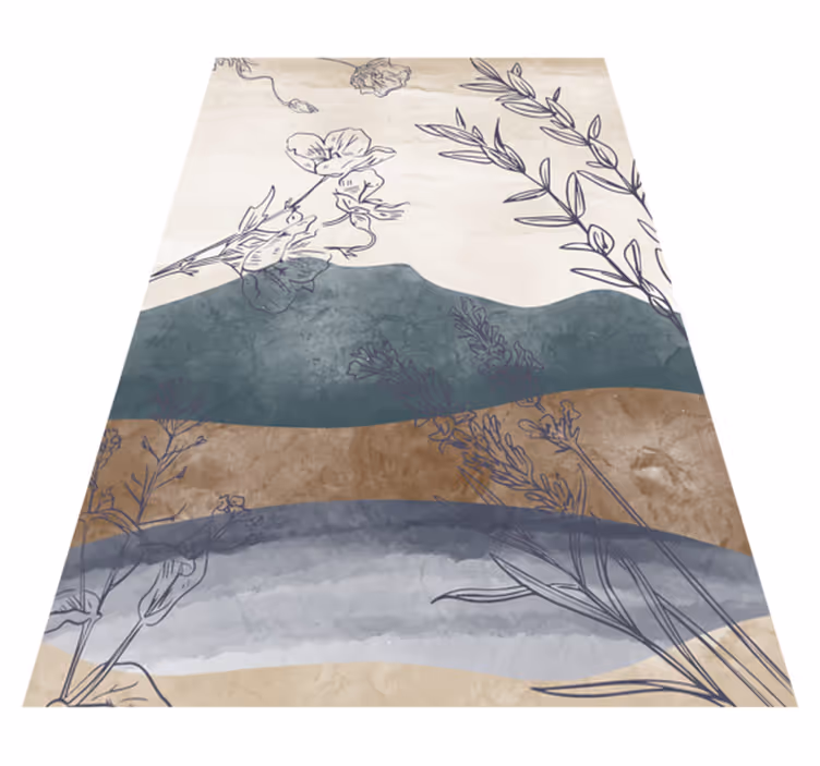 Covor floral pictat natura - TenStickers