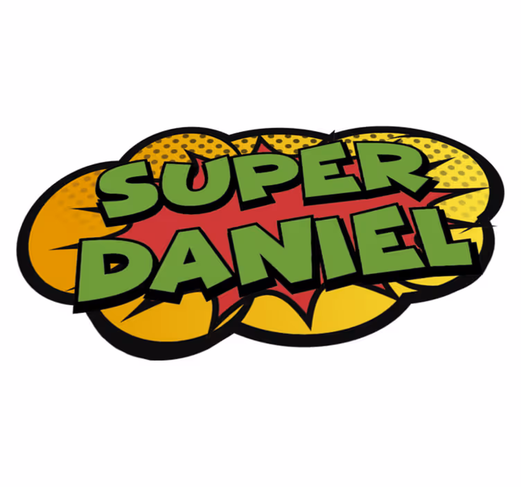 Covor de vinil cu nome super-erou personalizabil - TenStickers