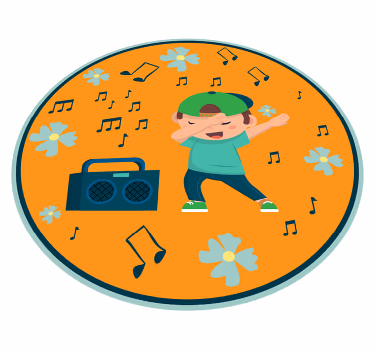 Covor dansant și radio stereo din vinil - TenStickers