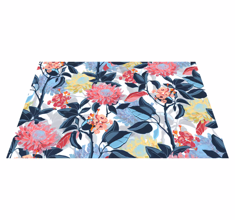 Covor vinil flori și plante detaliu aranjament floral - TenStickers