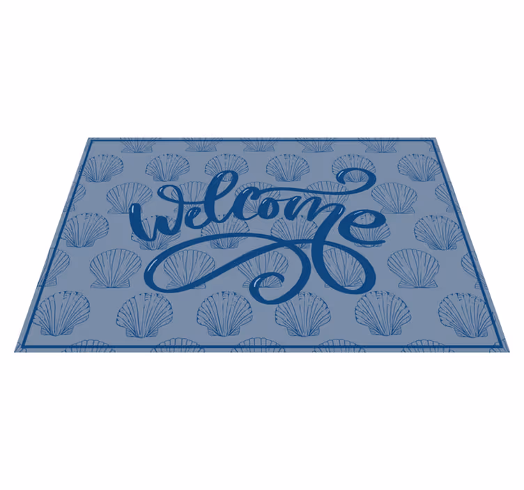 Covoare de vinil cu fraze script de bun venit seashell - TenStickers