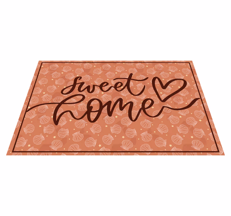 Covoare de vinil cu fraze inimă dulce acasă - TenStickers